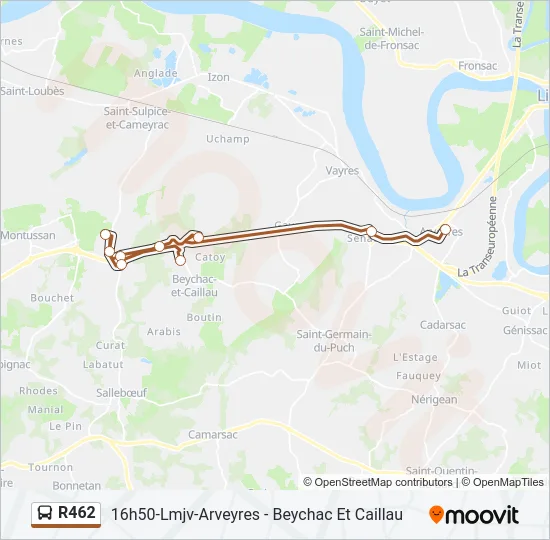 R462 Bus Line Map