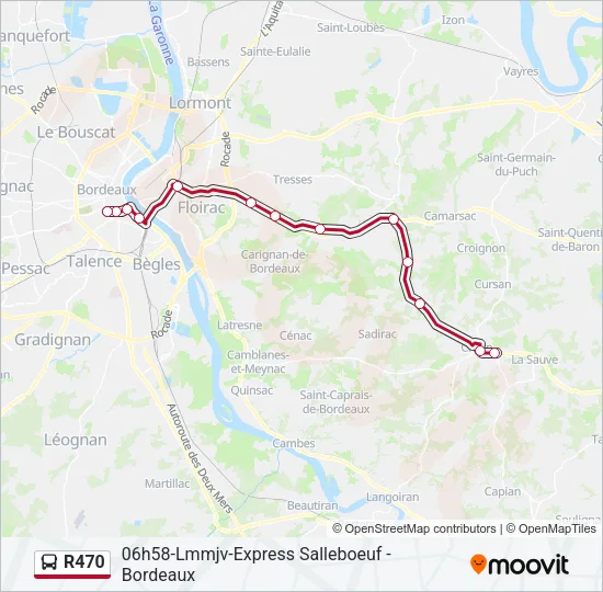 R470 Bus Line Map