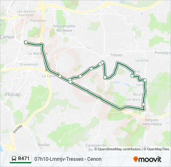 R471 Bus Line Map