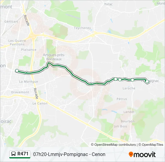 R471 Bus Line Map