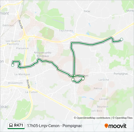 R471 Bus Line Map