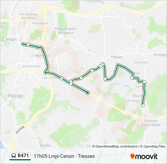 R471 Bus Line Map