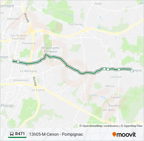 R471 Bus Line Map