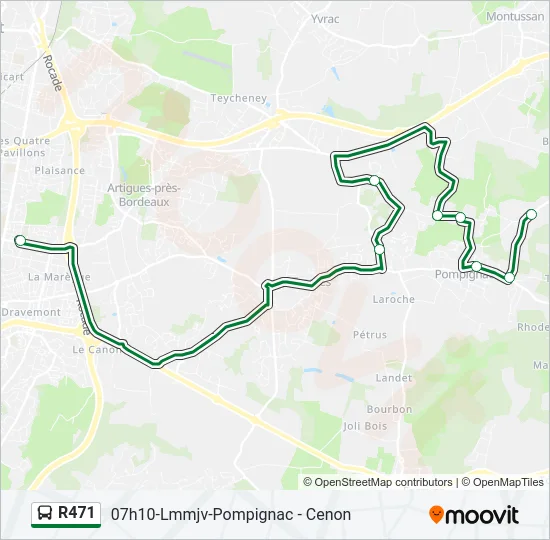 R471 Bus Line Map