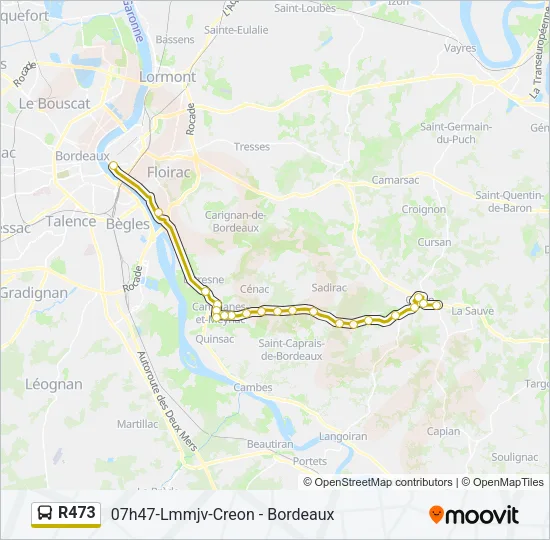 R473 Bus Line Map