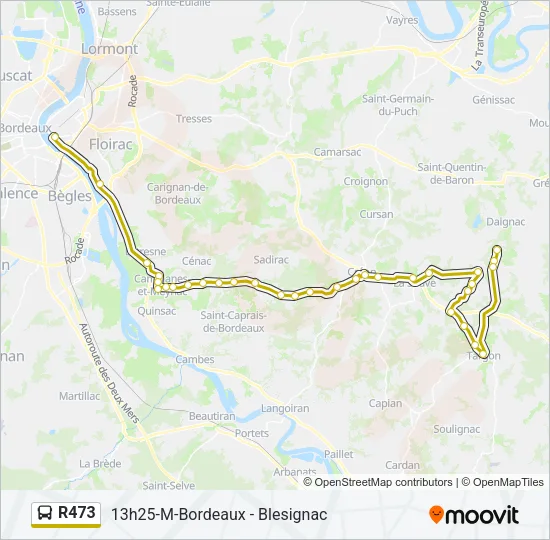 R473 Bus Line Map