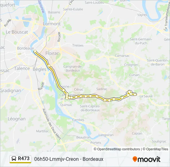 R473 Bus Line Map