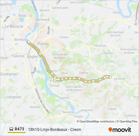 R473 Bus Line Map