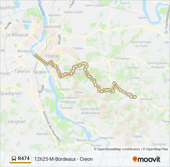 R474 Bus Line Map
