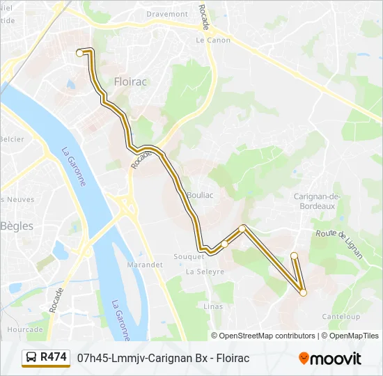R474 Bus Line Map