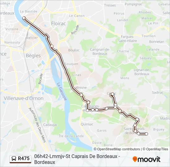 R475 Bus Line Map