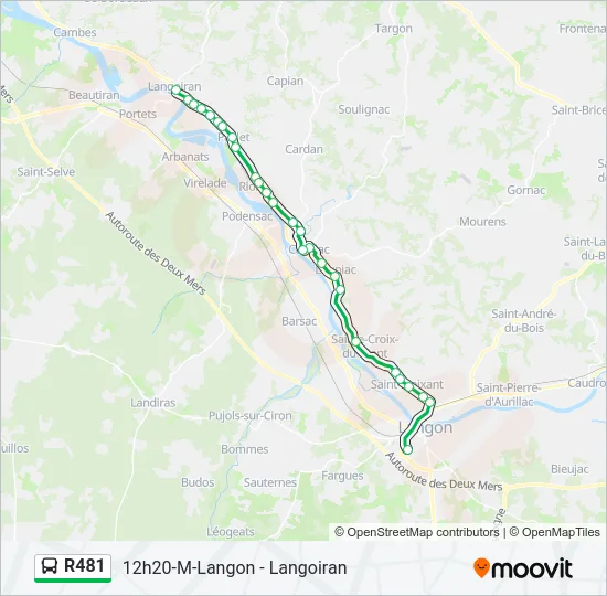 R481 Bus Line Map
