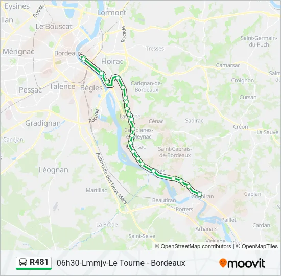 R481 Bus Line Map