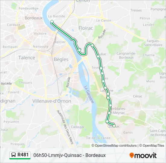 R481 Bus Line Map