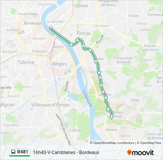 R481 Bus Line Map