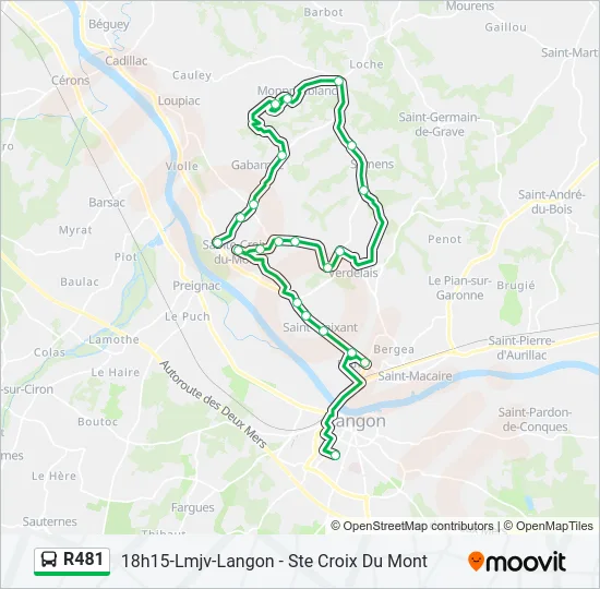 R481 Bus Line Map
