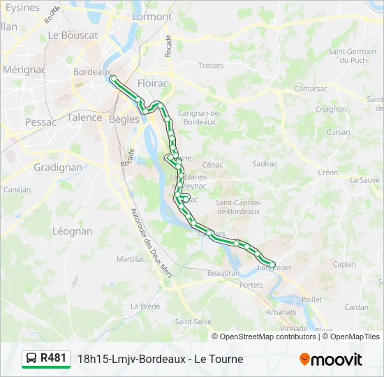 R481 Bus Line Map