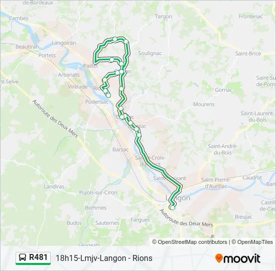 R481 Bus Line Map
