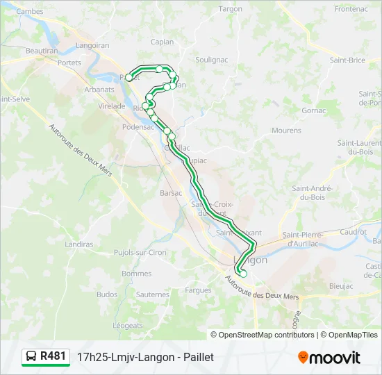 R481 Bus Line Map