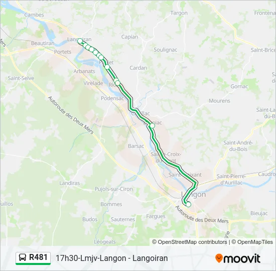R481 Bus Line Map
