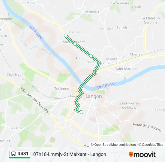 R481 Bus Line Map