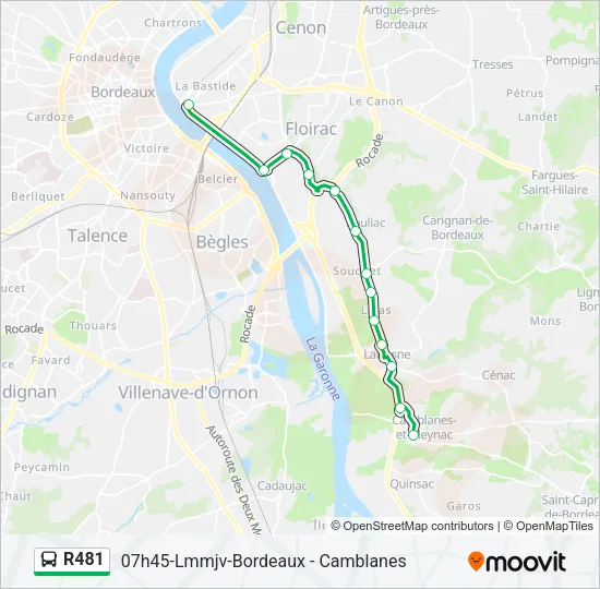 R481 Bus Line Map