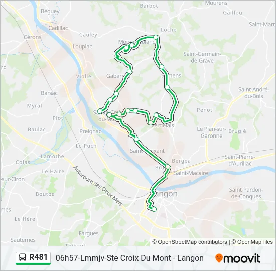 R481 Bus Line Map