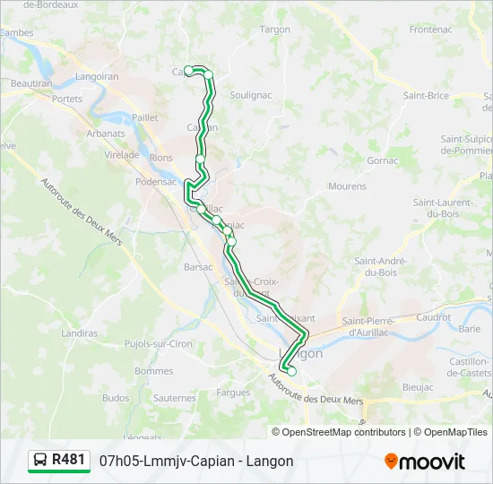 R481 Bus Line Map