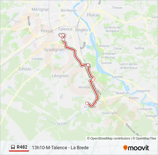 R482 Bus Line Map
