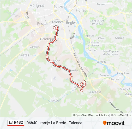 R482 Bus Line Map