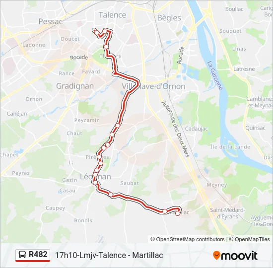 R482 Bus Line Map