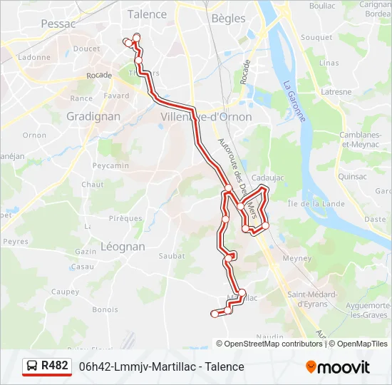 R482 Bus Line Map