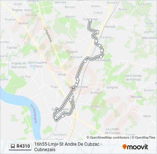 R4310 Bus Line Map