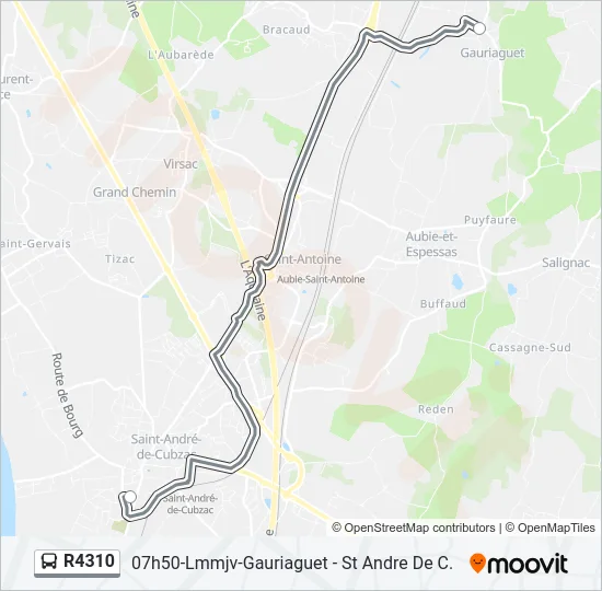 R4310 Bus Line Map