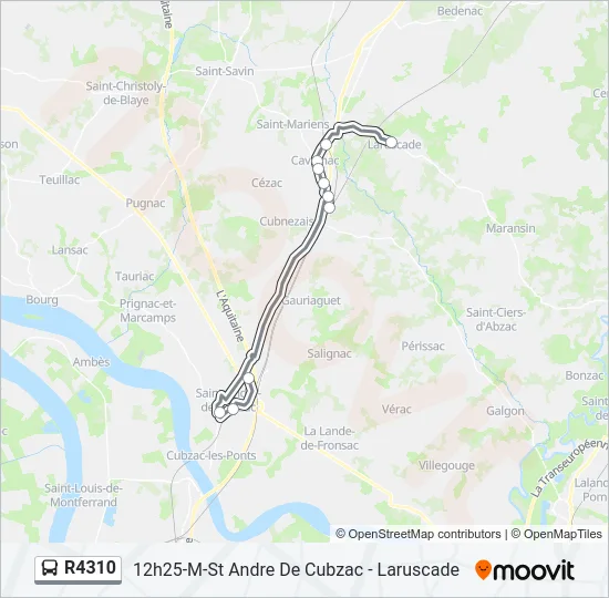 R4310 Bus Line Map