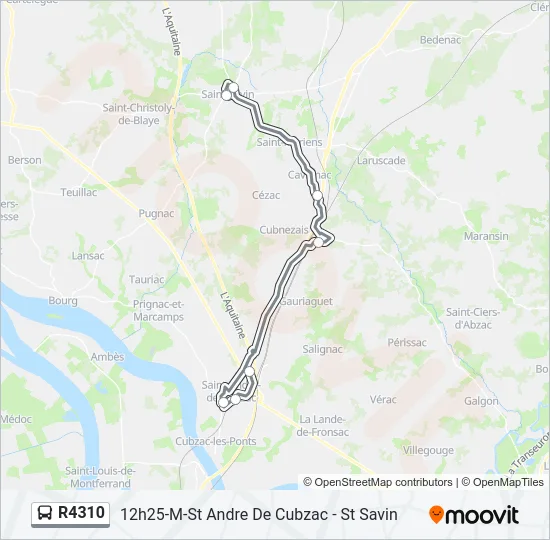 R4310 Bus Line Map
