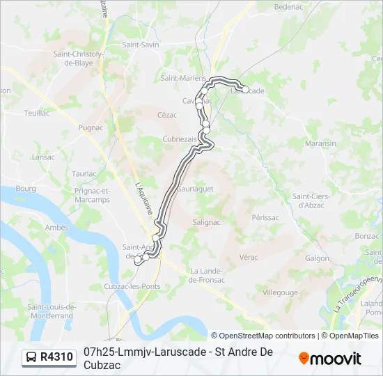 R4310 Bus Line Map