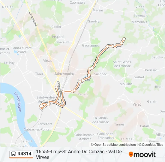 R4314 Bus Line Map