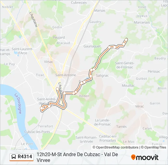 R4314 Bus Line Map
