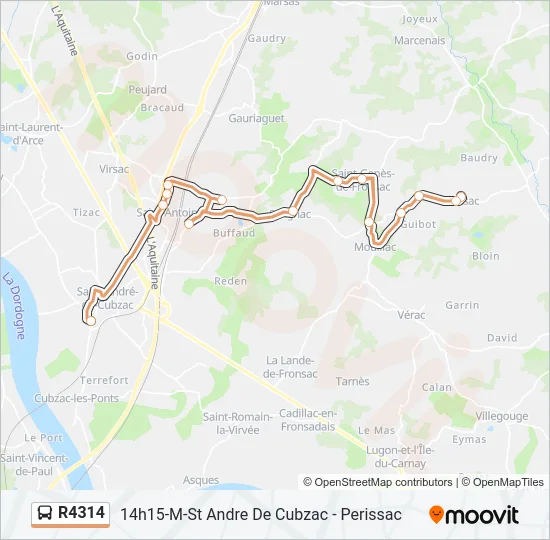 R4314 Bus Line Map
