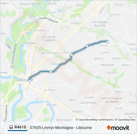 R4610 Bus Line Map