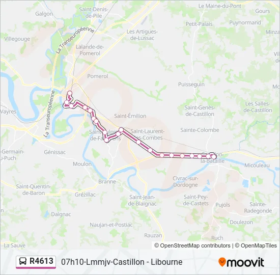 R4613 Bus Line Map