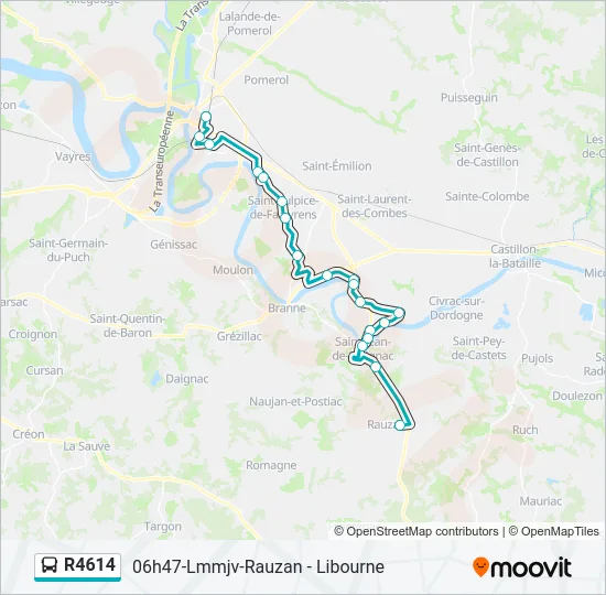 R4614 Bus Line Map