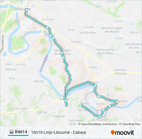 R4614 Bus Line Map
