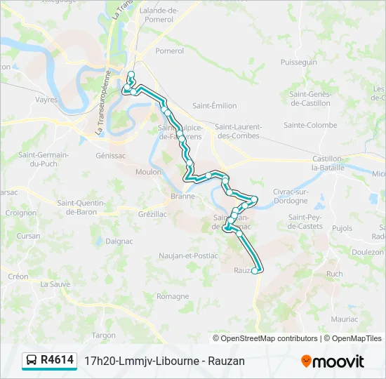 R4614 Bus Line Map