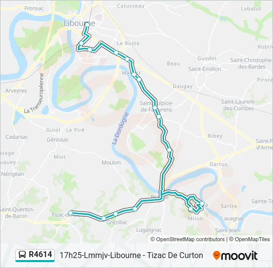 R4614 Bus Line Map