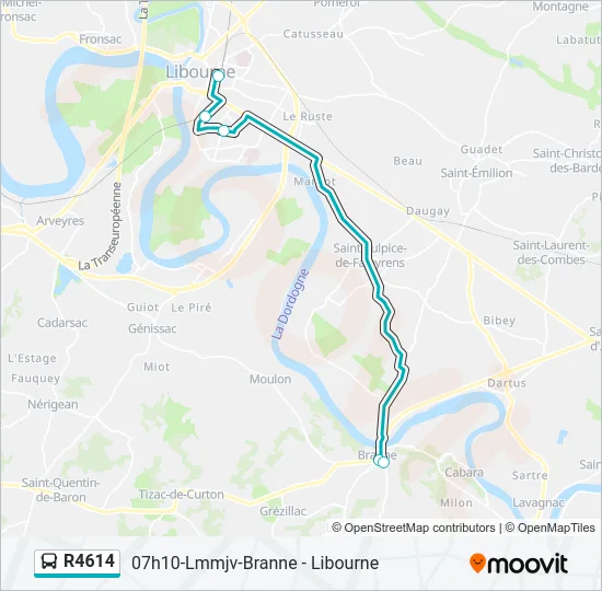 R4614 Bus Line Map