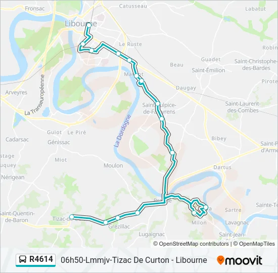 R4614 Bus Line Map