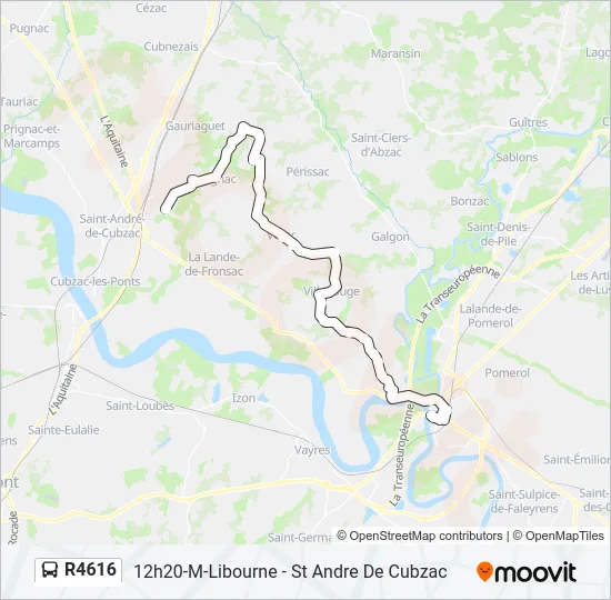 R4616 Bus Line Map