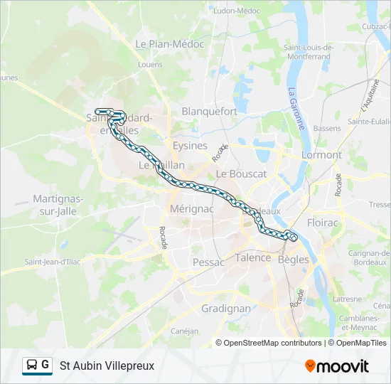 G Bus Line Map